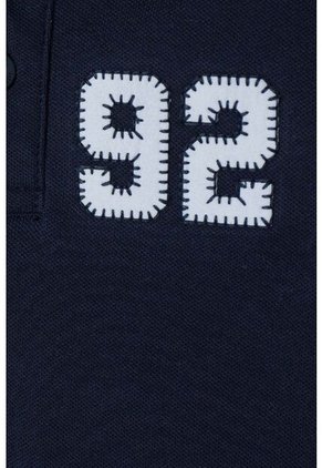 Camiseta Tipo Polo De Mic Azul Para Niño 2T A 5T 5T