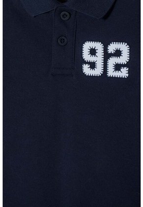 Camiseta Tipo Polo De Mic Azul Para Niño 2T A 5T 5T