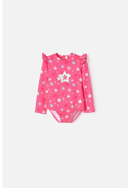 Vestido De Baño De Littlemic Manga Larga Multicolor Para Niña 2T A 5T 3T