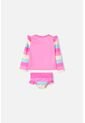 Vestido De Baño LittleMic Multicolor Manga Larga Para Niña 2T A 5T 5T de LittleMic
