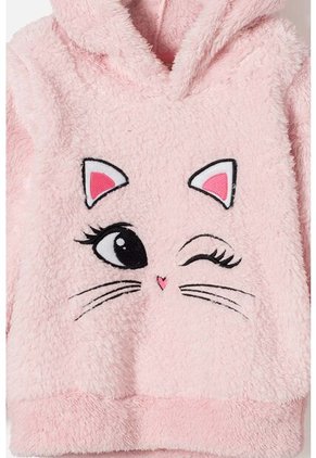 Buzo De Littlemic Con Capucha Rosado Para Niña 2T A 5T 3T