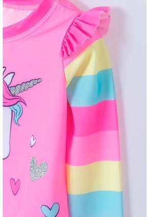Vestido De Baño LittleMic Multicolor Manga Larga Para Niña 2T A 5T 4T