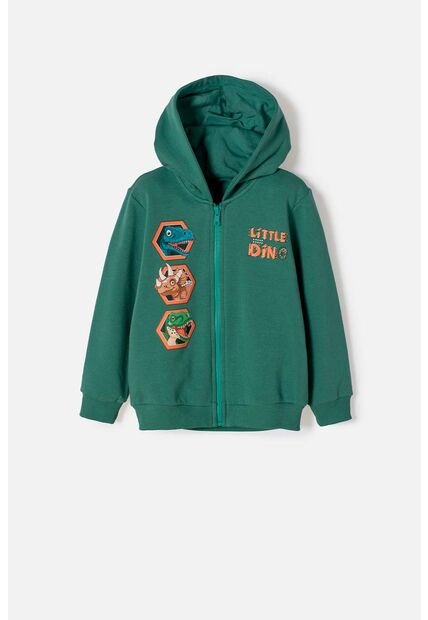 Buzo De Littlemic Con Cierre Verde Para Niño 2T A 6T 3T