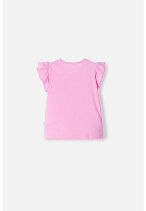 Camiseta LittleMic Rosada Manga Corta Con Bolero Para Niña 2T A 5T 3T