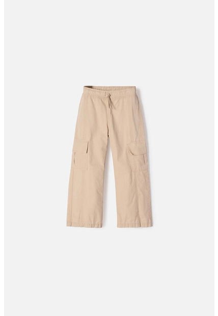 Jogger De Littlemic Con Cordón Caqui Para Niña 2T A 5T 3T