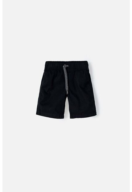 Bermuda LittleMic Con Resorte Negro Para Niño De 2T A 5T 5T