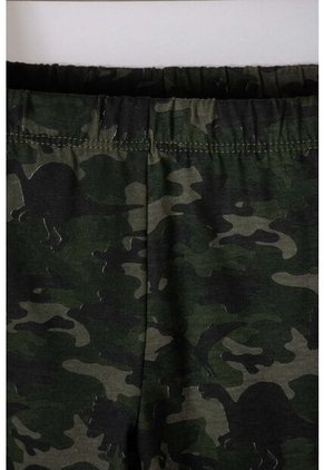 Pijama De LittleMic Manga Corta Marfil Y Verde Para Niño 2T A 5T 5T