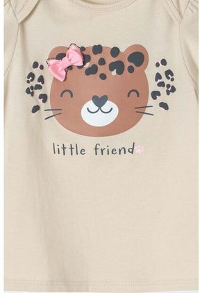 Conjunto LittleMic Caqui Y Palo De Rosa De Pantalón Para Bebé Niña 3-6