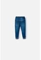 Jegging LittleMic En Denim Tono Medio Con Elástico En Cintura Para Bebé Niño 9-12 de LittleMic