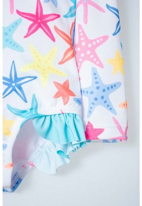 Vestido De Baño LittleMic Multicolor Incluye Bucket Hat Para Bebé Niña 6-9