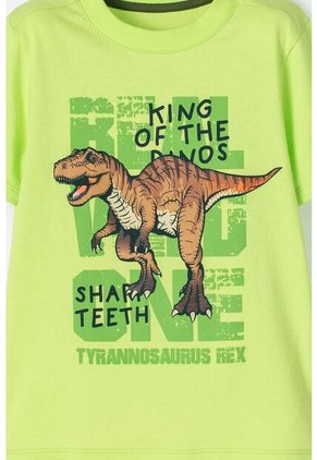 Camiseta De LittleMic Manga Corta Verde Para Niño 2T A 5T 4T