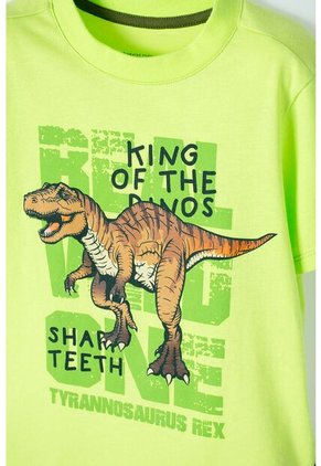 Camiseta De LittleMic Manga Corta Verde Para Niño 2T A 5T 4T