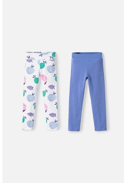 Pack X2 Leggings LittleMic Multicolor Para Niña 2T A 5T 3T