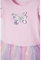 Vestido De Littlemic Manga Corta Rosado Para Niña 2T A 5T 4T de LittleMic