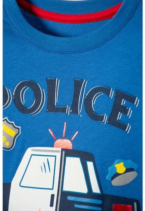 Camiseta LittleMic Azul Manga Larga Para Niño 2T A 5T 2T