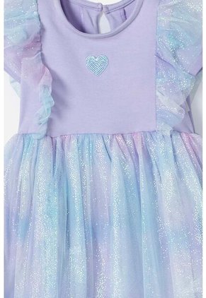 Vestido De Littlemic Manga Corta Lavanda Para Bebé Niña 9-12