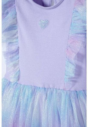 Vestido De Littlemic Con Tull Violeta Para Niña 2T A 5T 3T