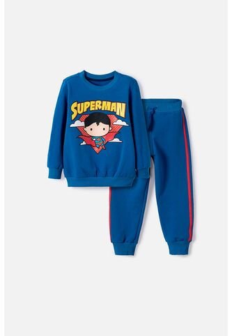 Conjunto De Superman Azul Para Niño 2T A 6T 3T LittleMic