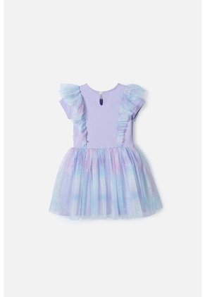 Vestido De Littlemic Con Tull Violeta Para Niña 2T A 5T 3T