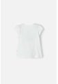 Camiseta De Littlemic Manga Corta Marfil Para Niña 2T A 5T 5T de LittleMic