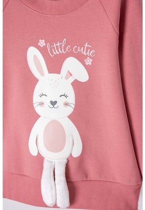 Buzo De LittleMic Cerrado Rosa Viejo Para Niña 2T A 5T 3T