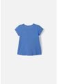 Camiseta De LittleMic Manga Corta Azul Para Niña 2T A 5T 3T de LittleMic