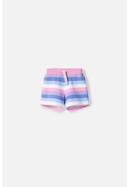Short LittleMic Multicolor Con Cordón Ajustable En Cintura Para Niña 2T A 5T 5T