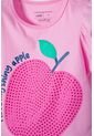 Camiseta LittleMic Rosada Manga Corta Con Bolero Para Niña 2T A 5T 3T de LittleMic