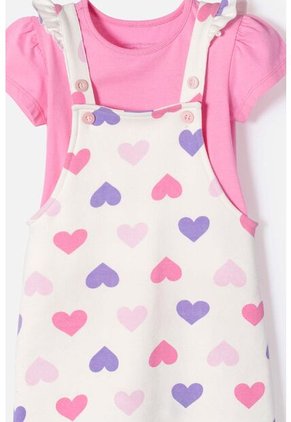 Vestido Tipo Jardinera De Littlemic Multicolor Para Niña 2T A 5T 5T