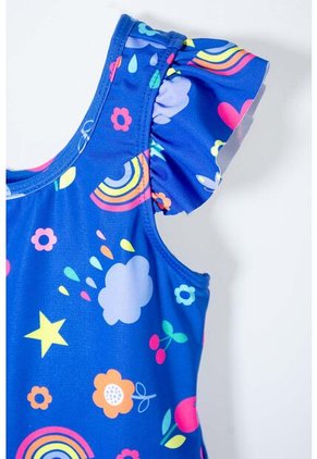Vestido De Baño De Littlemic Azul Para Niña 2T A 5T 4T