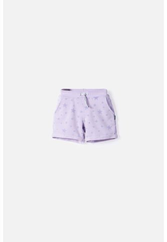 Short De Littlemic Con Cordón Lavanda Para Niña 2T A 5T 2T LittleMic