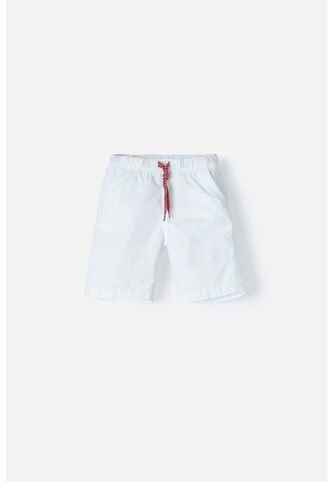 Bermuda LittleMic Con Resorte Blanca Para  Niño 3T LittleMic