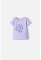 Camiseta De Littlemic Manga Corta Lavanda Para Niña 2T A 5T 4T de LittleMic