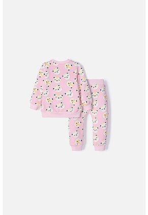Conjunto De LittleMic Rosado De Pantalón Largo Para Bebe Niña 3-6
