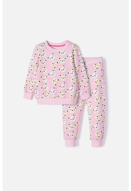 Conjunto De Littlemic Con Pantalón Largo Rosado Para Niña 2T A 6T 3T