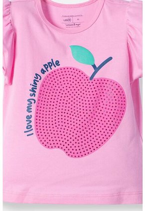 Camiseta LittleMic Rosada Manga Corta Con Bolero Para Niña 2T A 5T 2T