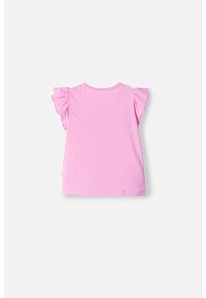 Camiseta LittleMic Rosada Manga Corta Con Bolero Para Niña 2T A 5T 2T