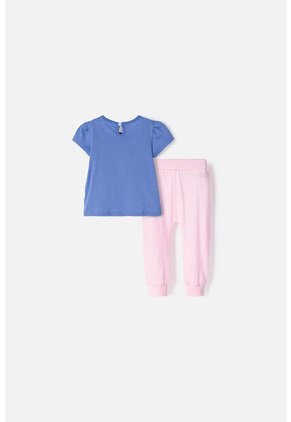 Conjunto LittleMic Multicolor Estampado En Frente Para Bebé Niña 3-6