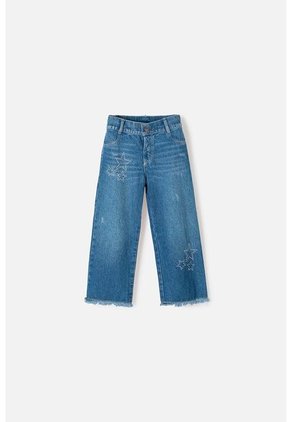 Jeans De LittleMic Azul Medio Para Niña 2T A 5T 3T