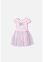 Vestido De Littlemic Manga Corta Rosado Para Niña 2T A 5T 3T de LittleMic