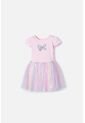 Vestido De Littlemic Manga Corta Rosado Para Niña 2T A 5T 4T de LittleMic