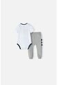 Conjunto LitttleMic Con Pantalón Blanco Y Gris Para Bebé Niño 3-6 de LittleMic