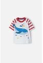 Camiseta Littlemic Blanco Y Rojo Manga Corta Para Niño 2T A 5T 3T de LittleMic