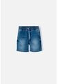 Bermuda LittleMic En Denim Tono Medio Con Elástico En Cintura Para Niño 2T A 5T 5T de LittleMic