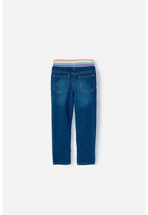 Bermuda LittleMic En Denim Tono Medio Con Elástico En Cintura Para Niño 2T A 5T 5T