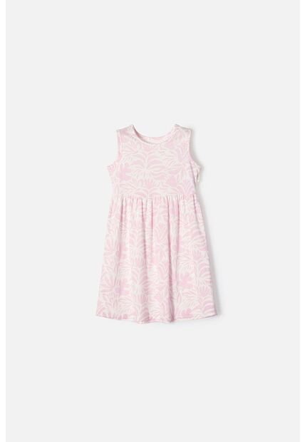 Vestido De LittleMic Marfil Y Rosado Para Niña 2T A 5T 3T
