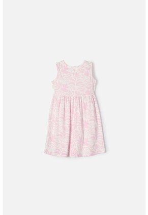 Vestido De LittleMic Marfil Y Rosado Para Niña 2T A 5T 3T