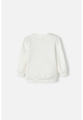 Buzo De LittleMic Marfil De Diseño Cerrado Para Niña 2T A 5T 5T