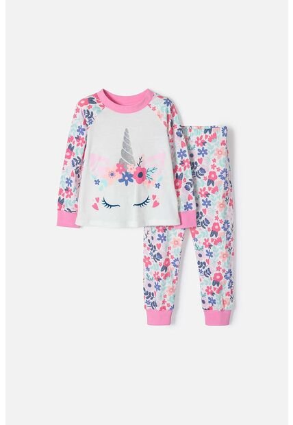 Pijama Littlemic Con Pantalón Largo Para Niña 2T A 5T 5T
