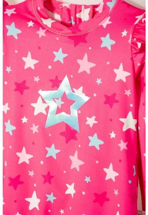 Vestido De Baño De Littlemic Manga Larga Multicolor Para Niña 2T A 5T 2T